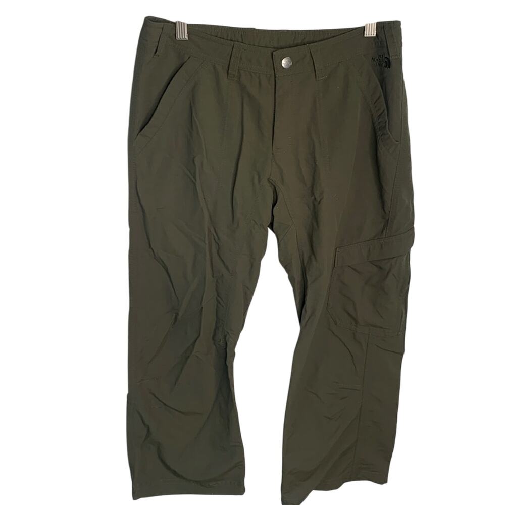 The North Face Women’s Outdoor Hiking Crop Olive Green Pants W-258 Size 6